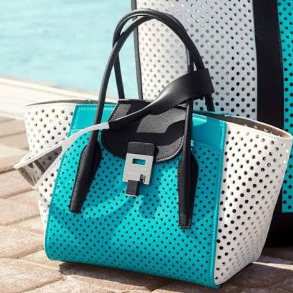Michael Kors Collection Bancroft Color-Block MD Satchel